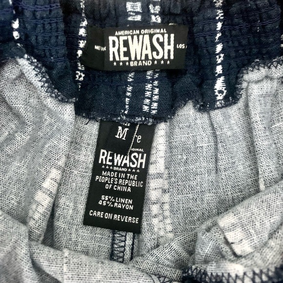 REWASH Linen blend Shorts - Picture 3 of 5